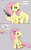 Size: 2500x4000 | Tagged: safe, artist:skitsroom, fluttershy, human, pegasus, pony, g4, 2 panel comic, comic, crying, female, gun, hand, handgun, mare, offscreen character, pistol, pointing, sad, scolding, solo, weapon, wing hands, wings