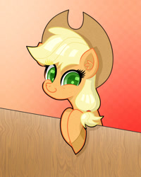 Size: 1200x1500 | Tagged: safe, artist:scandianon, applejack, earth pony, pony, g4, cute, ear fluff, female, happy, jackabetes, looking at you, mare, smiling, solo