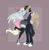 Size: 2173x2217 | Tagged: safe, artist:tomi_ouo, oc, oc only, oc:blazey sketch, alicorn, pegasus, anthro, alicorn oc, bow, cheek kiss, clothes, duo, hair bow, horn, kissing, male and female, pegasus oc, shipping, simple background, smooch, sweater, wings