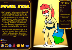 Size: 2040x1416 | Tagged: safe, artist:burrotello, artist:professorventurer, oc, oc:power star, anthro, clothes, metal bra, reference sheet, rule 85, socks, super mario 64, template used, the amazing digital circus