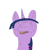 Size: 2000x2000 | Tagged: safe, artist:anythingpony, twilight sparkle, pony, unicorn, g4, bust, cringe comedy, horn, meatcanyon, nightmare fuel, shitposting, simple background, solo, unicorn twilight, wat, white background