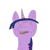 Size: 2000x2000 | Tagged: safe, artist:anythingpony, twilight sparkle, pony, unicorn, g4, abomination, bust, cringe comedy, horn, meatcanyon, nightmare fuel, shitposting, simple background, solo, unicorn twilight, wat, white background