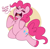 Size: 1545x1522 | Tagged: safe, artist:lulubell, pinkie pie, g4, secrets and pies, implied rainbow dash, kneeling, solo, yelling