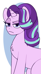 Size: 497x896 | Tagged: safe, artist:lulubell, starlight glimmer, pony, unicorn, g4, female, horn, mare, solo, unamused