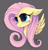 Size: 3784x3943 | Tagged: safe, artist:nnaly, fluttershy, pegasus, pony, g4, blushing, bust, cute, female, gray background, high res, mare, portrait, shyabetes, signature, simple background, smiling, solo, spread wings, starry eyes, wingding eyes, wings