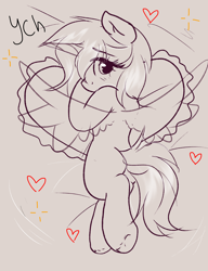 Size: 2000x2600 | Tagged: safe, oc, pony, any race, butt, commission, cute, horn, pillow, plot, underhoof, unshorn fetlocks, ych result