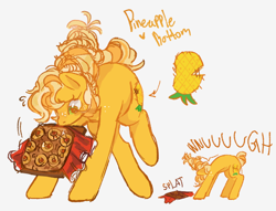 Size: 1380x1055 | Tagged: safe, artist:guccilarue, oc, oc only, oc:pineapple bottom, earth pony, pony, solo