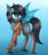 Size: 1410x1609 | Tagged: safe, artist:queenofsilvers, oc, oc only, oc:seachell, bat pony, pony, bat ears, bat pony oc, bat wings, clothes, commission, ear fluff, eye clipping through hair, eyebrows, eyebrows visible through hair, female, flower, flower in hair, jacket, looking sideways, mare, raised hoof, signature, slit pupils, smiling, spread wings, tail, wings