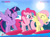 Size: 2898x2160 | Tagged: safe, artist:zslnews, fluttershy, pinkie pie, twilight sparkle, alicorn, earth pony, pegasus, pony, g4, ^^, cute, diapinkes, excited, eyes closed, female, mare, open mouth, shyabetes, spread wings, surfboard, surfing, trio, trio female, twiabetes, twilight sparkle (alicorn), updated, updated image, wave, wheeeee, wings, yay