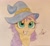 Size: 1815x1662 | Tagged: safe, artist:engi, sunny starscout, earth pony, pony, g5, my little pony: tell your tale, female, happy, hat, looking up, mane stripe sunny, simple background, smiling, solo, traditional art, watercolor painting, wizard hat
