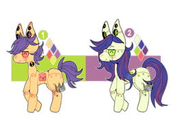 Size: 2000x1600 | Tagged: safe, artist:deviiel, oc, oc only, pony, robot, robot pony, adoptable, duo, simple background, transparent background