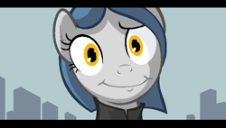 Size: 740x420 | Tagged: source needed, safe, anonymous artist, oc, oc only, oc:lorelei kernav, earth pony, bust, expression, female, looking at you, smiling, solo