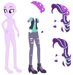 Size: 564x586 | Tagged: safe, artist:nsmah, artist:tekobases, starlight glimmer, human, equestria girls, g4, base, beanie, beanie hat, boots, clothes, hand on hip, hat, high heel boots, high heels, shoes, simple background, slender, smiling, thin, white background