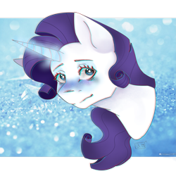 Size: 2449x2449 | Tagged: safe, artist:majesticwhalequeen, rarity, pony, bust, portrait, solo