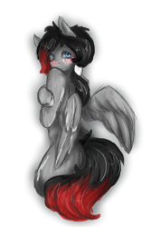 Size: 2059x2912 | Tagged: safe, artist:majesticwhalequeen, oc, pegasus, semi-anthro, solo