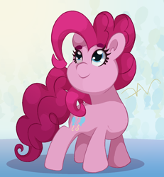 Size: 1200x1300 | Tagged: safe, artist:swasfews, pinkie pie, earth pony, looking up, simple background, solo