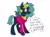 Size: 1337x1001 | Tagged: safe, artist:partyponypower, oc, oc only, oc:nonapplicable, bat pony, pony, bat pony oc, bat wings, blank flank, clothes, colored pinnae, colored sclera, colored sketch, colored wings, eyebrows, eyebrows visible through hair, fangs, gala outfit, green coat, green mane, green tail, looking back, male, no catchlights, pink eyes, simple background, sketch, small wings, solo, spread wings, stallion, standing, tail, teal mane, teal tail, text, thinking, thought bubble, tuxedo, two toned mane, white background, wings, yellow sclera