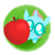 Size: 2755x2755 | Tagged: safe, artist:emiiambar, ocellus, changedling, changeling, g4, apple, buggo, cute, diaocelles, food, holding, looking at you, smiling, solo
