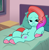 Size: 2374x2410 | Tagged: safe, artist:shieldwingarmorofgod, jazz hooves, earth pony, g4, g5, bedroom, bedroom eyes, draw me like one of your french girls, female, g5 to g4, generation leap, smiling, solo