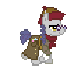 Size: 106x96 | Tagged: safe, artist:botchan-mlp, uncle curio, earth pony, pony, animated, clothes, desktop ponies, glasses, hat, male, pixel art, simple background, solo, sprite, stallion, transparent background, trotting