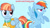 Size: 1920x1080 | Tagged: safe, artist:starryshineviolet, artist:tardifice, edit, editor:jaredking779, rainbow dash, windy whistles, pegasus, pony, g4, blue background, clothes, cyan background, duo, female, flying, folded wings, mare, mother and child, mother and daughter, mother's day, simple background, smiling, spread wings, wings