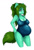 Size: 450x653 | Tagged: safe, artist:sugarcup, oc, oc only, earth pony, anthro, breasts, clothes, erect nipples, female, hand on hip, nipple outline, one-piece swimsuit, pregnant, simple background, solo, swimsuit, unamused, white background