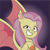 Size: 1501x1501 | Tagged: safe, artist:prixy05, fluttershy, bat pony, pony, g4, g5, my little pony: tell your tale, bat ponified, female, flutterbat, g4 to g5, generation leap, mare, race swap, red eyes, solo, spread wings, wings