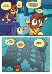 Size: 1920x2715 | Tagged: safe, artist:alexdti, artist:v-nico, arizona (tfh), cow, them's fightin' herds, clothes, comic, community related, sweater