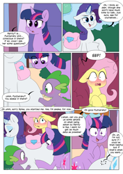 Size: 2894x4093 | Tagged: safe, artist:shoelace, fluttershy, rarity, spike, twilight sparkle, comic:rarity's delight, g4, mucous, mucus, rugae, slimy, stomach acid, vore
