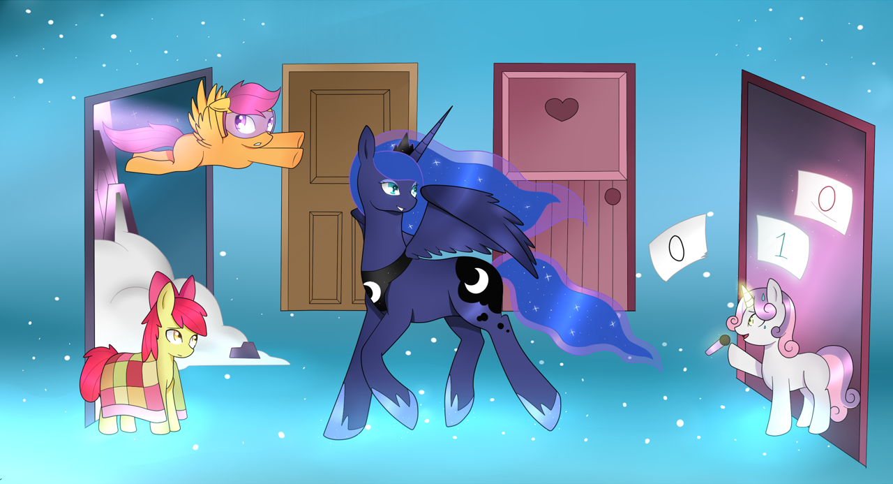Mutant Mlp #3363016 - safe, artist:mutant-girl013, apple bloom, princess luna ...