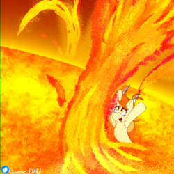Size: 3070x3070 | Tagged: safe, artist:juniverse, oc, oc only, oc:juniverse, earth pony, pony, colored, cute, death note, female, geomagnetic storm, happy, l, o, playing, solar form, solar storm, solo, space, space pony, splashing, stars, sun