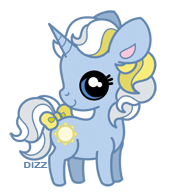 Size: 169x196 | Tagged: safe, artist:dizziness, sunbeam, pony, unicorn, g1, 2010, bow, chibi, colored pinnae, cute, dizziness's chibi ponies, female, horn, looking at you, mare, outline, simple background, solo, standing, tail, tail bow, transparent background, turned head