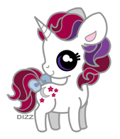 Size: 169x196 | Tagged: safe, artist:dizziness, moondancer (g1), pony, unicorn, g1, 2010, bow, chibi, colored pinnae, cute, dizziness's chibi ponies, female, horn, looking at you, mare, outline, simple background, solo, standing, tail, tail bow, transparent background, turned head