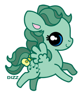 Size: 169x196 | Tagged: safe, artist:dizziness, medley, pegasus, pony, g1, 2010, bow, chibi, colored pinnae, cute, female, flying, looking at you, mare, outline, simple background, solo, spread wings, tail, tail bow, transparent background, wings