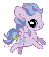 Size: 169x196 | Tagged: safe, artist:dizziness, sprinkles (g1), pegasus, pony, g1, 2010, bow, chibi, colored pinnae, cute, female, flying, looking at you, mare, outline, simple background, solo, spread wings, tail, tail bow, transparent background, wings