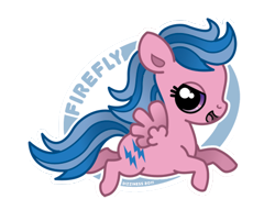 Size: 450x344 | Tagged: safe, artist:dizziness, firefly, pegasus, pony, g1, >:d, bow, chibi, colored pinnae, cute, dizziness's chibi ponies, female, flying, looking at you, mare, outline, simple background, solo, spread wings, tail, tail bow, transparent background, wings