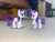 Size: 4032x3024 | Tagged: safe, gameloft, rarity, unicorn, g4, my little pony: magic princess, 3d, 3d model, augmented reality, chair, desk, duality, floor, horn, irl, looking at each other, looking at someone, photo, self paradox