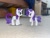 Size: 4032x3024 | Tagged: safe, gameloft, rarity, pony, unicorn, g4, my little pony: magic princess, 3d, 3d model, augmented reality, chair, desk, duality, floor, horn, irl, looking at each other, looking at someone, photo, self paradox