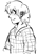 Size: 568x823 | Tagged: safe, artist:punkittdev, big macintosh, human, g4, black and white, body freckles, clothes, eye clipping through hair, eyelashes, female, flannel shirt, freckles, grayscale, humanized, monochrome, profile, shirt, short hair, simple background, smiling, solo, trans big macintosh, trans female, transgender, white background