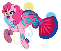 Size: 1968x1620 | Tagged: safe, artist:monochrome-sunsets, pinkie pie, merpony, simple background, solo, species swap, transparent background