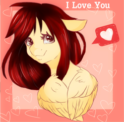 Size: 556x546 | Tagged: safe, artist:majesticwhalequeen, oc, oc:doodle loodle, pegasus, pony, bust, female, mare, portrait, solo