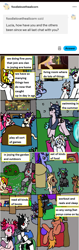 Size: 1000x3163 | Tagged: safe, artist:ask-luciavampire, oc, pony, undead, vampire, vampony, ask, food, gameroom, garden, room, sleeping, swimming pool, television, tumblr