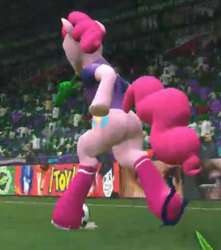 Size: 450x510 | Tagged: safe, screencap, pinkie pie, earth pony, anthro, g4, 4chan cup, balloonbutt, boop, butt, plot, wide hips