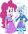 Size: 2052x2520 | Tagged: safe, edit, edited screencap, editor:mrtoonlover83, screencap, pinkie pie, trixie, human, equestria girls, g4, arms, background removed, bracelet, breasts, bust, clothes, duo, duo female, female, fingers, frown, hairpin, hand, hand on hip, hoodie, jewelry, legs, long hair, long sleeves, not a vector, open frown, open mouth, open smile, pointing, shirt, short sleeves, simple background, skirt, smiling, standing, talking, teenager, top, transparent background, vest, wrong aspect ratio, zipper