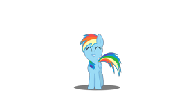 Size: 1920x1080 | Tagged: safe, artist:realdash, rainbow dash, pegasus, pony, g4, cute, dashabetes, eyes closed, female, grin, mare, show accurate, simple background, smiling, solo, standing, transparent background, wings, wip