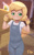 Size: 2480x4016 | Tagged: safe, artist:focusb, applejack, human, barn, clothes, cute, female, freckles, hay bale, humanized, looking at you, overalls, pigtails, pitchfork, solo, younger