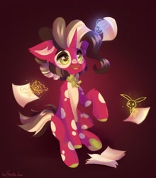 Size: 1898x2160 | Tagged: safe, artist:vanilla-chan, oc, oc only, pony, unicorn, abstract background, bowtie, ear fluff, horn, male, notebook, solo, stallion