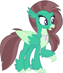 Size: 832x960 | Tagged: safe, artist:savygriffs, edit, oc, oc only, unnamed oc, classical hippogriff, hippogriff, g4, bad edit, base used, coat markings, female, hippogriff oc, jewelry, necklace, open mouth, recolor, simple background, solo, transparent background