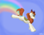 Size: 2000x1604 | Tagged: safe, artist:derpy_fan, autumn blaze, kirin, g4, female, rainbow, solo