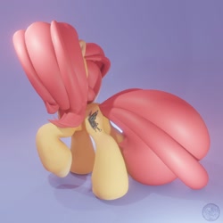 Size: 1920x1920 | Tagged: safe, artist:neutra1x, fluttershy, pegasus, pony, 3d, side view, solo